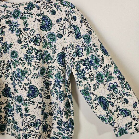 EUC LOFT FLORAL LONGSLEEVES SOFT COTTON SIZE LARGE - Picture 10 of 14